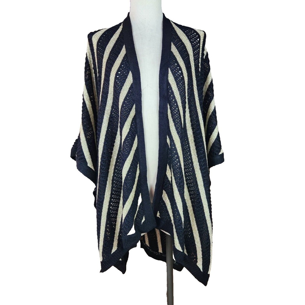 Midnight Velvet Women's Black Metallic Shawl Wrap One Size